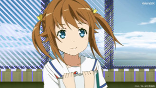 Anime girl blue eyes school - a sky background free wallpaper for desktop