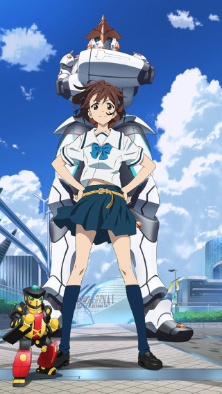 Woman robot anime scene man - mecha free wallpaper