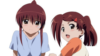 Anime girls brown hair bangs - a ponytail free wallpaper