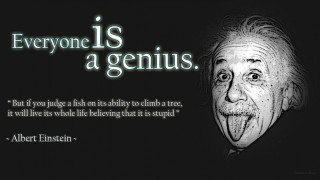 Albert einstein quote genius intelligence - inspirational free wallpaper