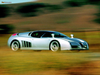 Silver sports car motion blur - the grass and trees free wallpaper