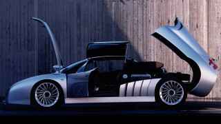Silver car door hood wooden - the hood open free wallpaper