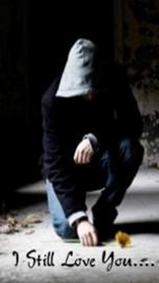 Man kneeling head down message - below free wallpaper
