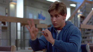 Man sitting table hands up - kitsch movement free wallpaper