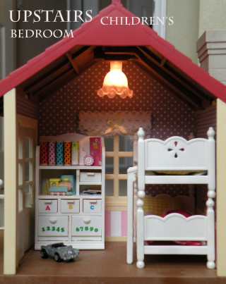 Dollhouse bed dresser car lights - a storybook illustration free wallpaper