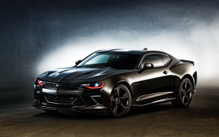 Black chevrolet camaro spotlight fog - fog free wallpaper