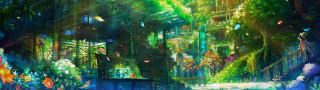 City greenery nature painting trees - lot of trees free wallpaper