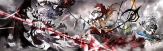Anime characters swords clouds background 2 - madhouse free wallpaper