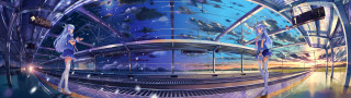 Futuristic city night starry sky - a futuristic city free wallpaper