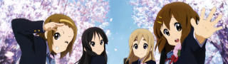 Girls group tree purple flowers - one girl free wallpaper