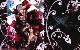Anime couple black background white 2 - a detailed drawing free wallpaper