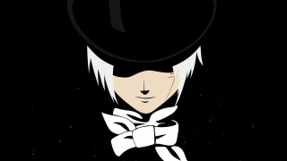 Top hat bow tie alice - a white outline free wallpaper