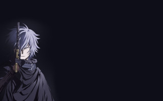 Man gun black background white - white hair free wallpaper