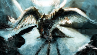 Bird wings spread air painting - a painting of a bird free wallpaper