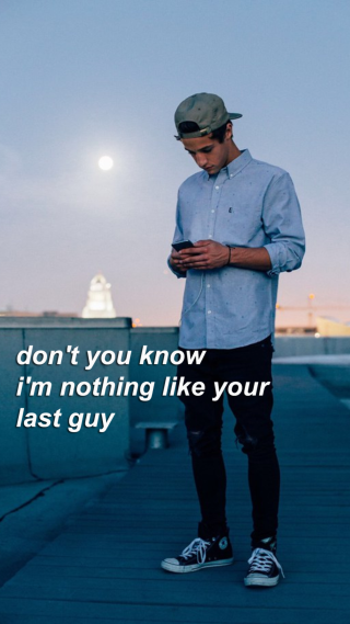 Man dock cellphone caption looking - grunge aesthetic free wallpaper