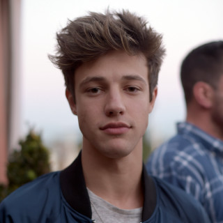 Young man blue jacket looking - young free wallpaper