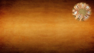 Clock brown background gold border - a matte painting free wallpaper