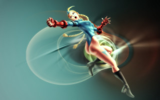 Woman blue dress flying arms 2 - epsylon point free wallpaper