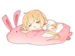 Girl laying pillow stuffed animal - vignette free wallpaper