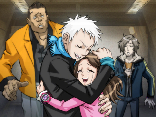 Man hugging woman room people - a pink jacket free wallpaper
