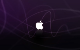 Purple apple wallpaper black background - a white apple logo free wallpaper