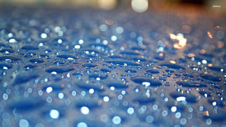 Blue table water droplets blurry - water droplet free wallpaper