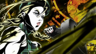 Woman gun fire black white - background free wallpaper