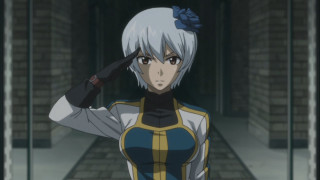 Woman uniform gun hallway brick - a character portrait free wallpaper