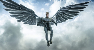 Woman wings flying cloudy sky - cloud behind her free wallpaper