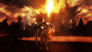 Robot rain lightning sky clouds - a robot free wallpaper