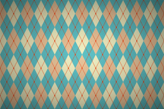 Blue orange checkered lightgreen lightorange - isometric free wallpaper