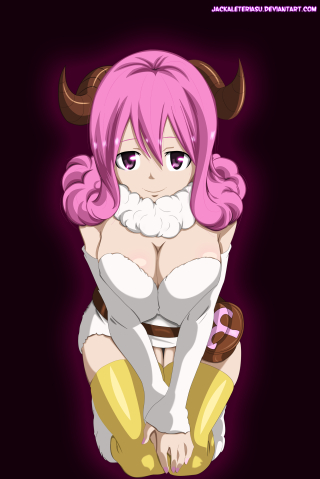 Cartoon character pink hair horns 2 - seductive free wallpaper