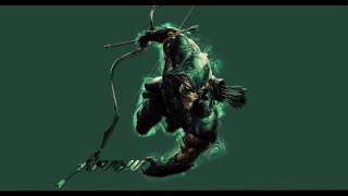 Man bow arrow flying green - everett warner free wallpaper