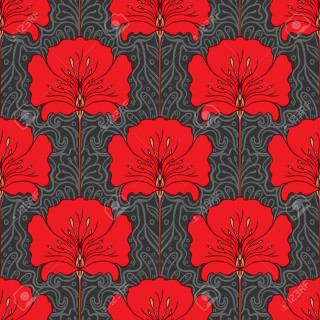 Red flower black background silk - a red flower free wallpaper