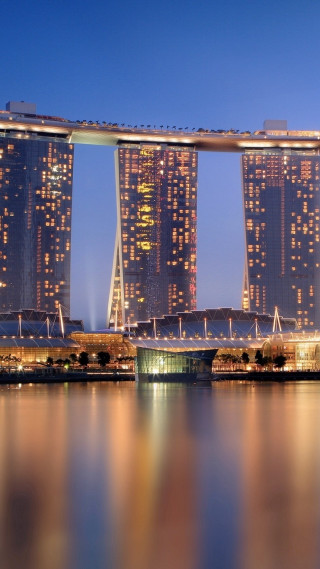 City night tall buildings lights 4 - night time free wallpaper