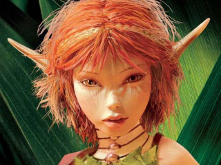 Woman red hair horns green - character design free wallpaper