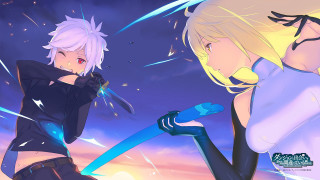 Anime characters purple sky blue - baiōken eishun free wallpaper for desktop