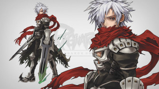 Anime characters white hair red - their head free wallpaper