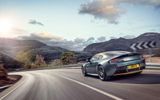 Grey sports car driving road 2 - side profile free wallpaper
