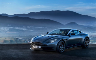 Blue car mountain range city - andrew law free wallpaper