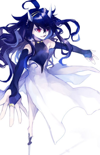 Woman long hair dress cat - a cat free wallpaper