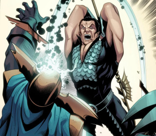 Blue outfit man demon swords - antipodean free wallpaper