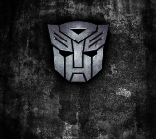 Black white robot logo grungy 2 - precisionism free wallpaper