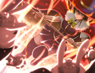 Cartoon character hat broom fire - art free wallpaper for desktop
