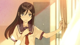 Girl school uniform window blush - a girl in a school uniform free wallpaper
