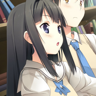 Anime girls book shelf books - chizuko yoshida free wallpaper