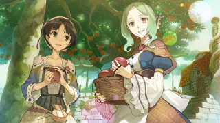 Anime characters forest apples basket - apple free wallpaper