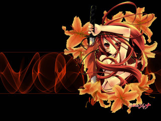 Woman sword leaves shoulder black - her shoulder free wallpaper