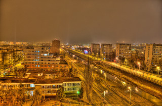 City train night danube bridge - edi rama free wallpaper