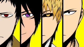 Anime characters colored eyes hair 4 - flat color free wallpaper